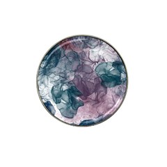 Teal And Purple Alcohol Ink Hat Clip Ball Marker by Dazzleway