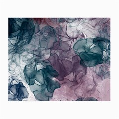 Teal And Purple Alcohol Ink Small Glasses Cloth by Dazzleway