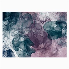 Teal And Purple Alcohol Ink Large Glasses Cloth by Dazzleway