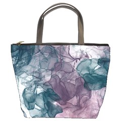 Teal And Purple Alcohol Ink Bucket Bag by Dazzleway