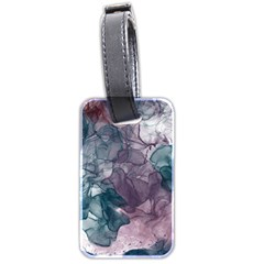 Teal And Purple Alcohol Ink Luggage Tag (two Sides) by Dazzleway