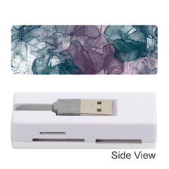 Teal And Purple Alcohol Ink Memory Card Reader (stick) by Dazzleway