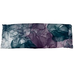 Teal And Purple Alcohol Ink Body Pillow Case (dakimakura) by Dazzleway