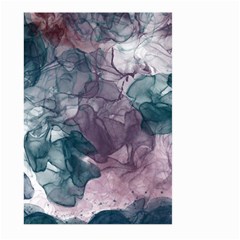 Teal And Purple Alcohol Ink Large Garden Flag (two Sides) by Dazzleway