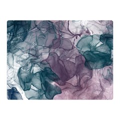 Teal And Purple Alcohol Ink Double Sided Flano Blanket (mini) 