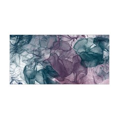 Teal And Purple Alcohol Ink Yoga Headband by Dazzleway