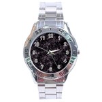 Pink gray Galaxy Stainless Steel Analogue Watch Front