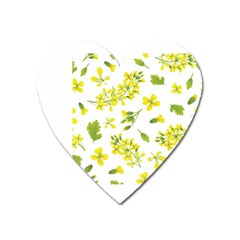 Yellow Flowers Heart Magnet by designsbymallika