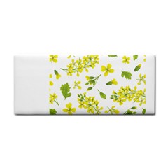 Yellow Flowers Hand Towel by designsbymallika