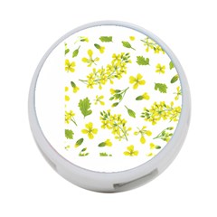 Yellow Flowers 4-port Usb Hub (two Sides) by designsbymallika