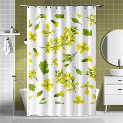 Yellow Flowers Shower Curtain 48  X 72  (small)  by designsbymallika