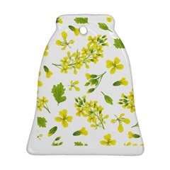 Yellow Flowers Bell Ornament (two Sides)