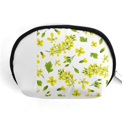 Yellow Flowers Accessory Pouch (medium) by designsbymallika