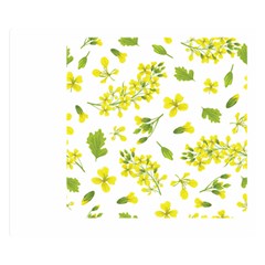 Yellow Flowers Double Sided Flano Blanket (small)  by designsbymallika