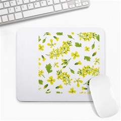 Yellow Flowers Large Mousepads by designsbymallika