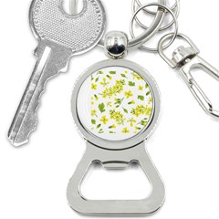 Yellow Flowers Bottle Opener Key Chain by designsbymallika