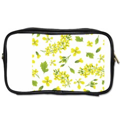 Yellow Flowers Toiletries Bag (one Side) by designsbymallika