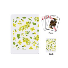 Yellow Flowers Playing Cards Single Design (mini) by designsbymallika