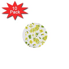 Yellow Flowers 1  Mini Buttons (10 Pack)  by designsbymallika