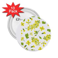 Yellow Flowers 2 25  Buttons (10 Pack)  by designsbymallika