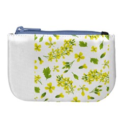 Yellow Flowers Large Coin Purse by designsbymallika