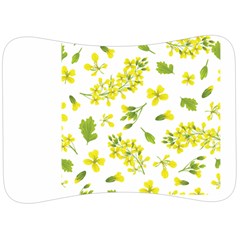 Yellow Flowers Velour Seat Head Rest Cushion by designsbymallika