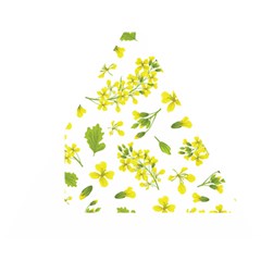 Yellow Flowers Wooden Puzzle Triangle