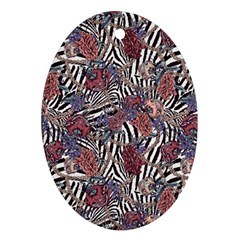 Zebra Chain Pattern Ornament (oval) by designsbymallika