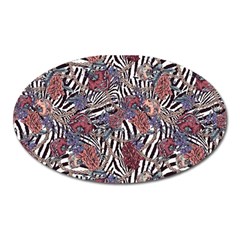 Zebra Chain Pattern Oval Magnet by designsbymallika