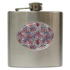 Zebra Chain Pattern Hip Flask (6 Oz) by designsbymallika