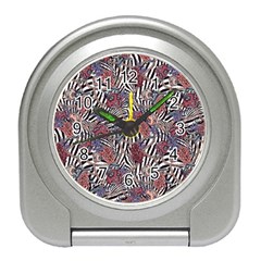 Zebra Chain Pattern Travel Alarm Clock by designsbymallika