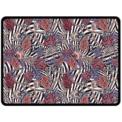 Zebra Chain Pattern Fleece Blanket (large)  by designsbymallika