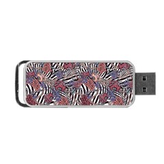 Zebra Chain Pattern Portable Usb Flash (one Side) by designsbymallika