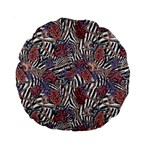 Zebra Chain Pattern Standard 15  Premium Round Cushions Front