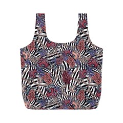 Zebra Chain Pattern Full Print Recycle Bag (m) by designsbymallika