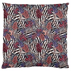 Zebra Chain Pattern Large Flano Cushion Case (two Sides) by designsbymallika