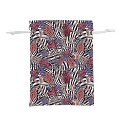 Zebra Chain Pattern Lightweight Drawstring Pouch (l) by designsbymallika