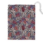 Zebra Chain Pattern Drawstring Pouch (4XL) Front