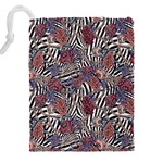 Zebra Chain Pattern Drawstring Pouch (4XL) Back