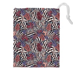 Zebra Chain Pattern Drawstring Pouch (5xl) by designsbymallika