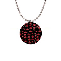 Red Roses 1  Button Necklace by designsbymallika