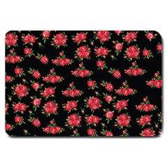 Red Roses Large Doormat  by designsbymallika