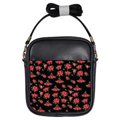 Red Roses Girls Sling Bag by designsbymallika