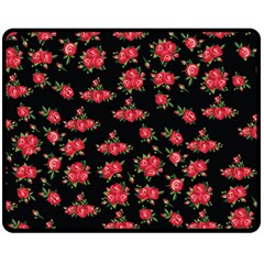 Red Roses Fleece Blanket (medium)  by designsbymallika