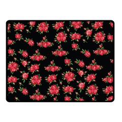 Red Roses Fleece Blanket (small) by designsbymallika