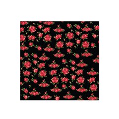 Red Roses Satin Bandana Scarf by designsbymallika