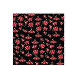 Red Roses Satin Bandana Scarf Front