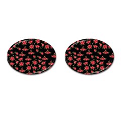 Red Roses Cufflinks (oval) by designsbymallika