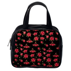 Red Roses Classic Handbag (one Side) by designsbymallika