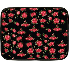 Red Roses Double Sided Fleece Blanket (mini)  by designsbymallika